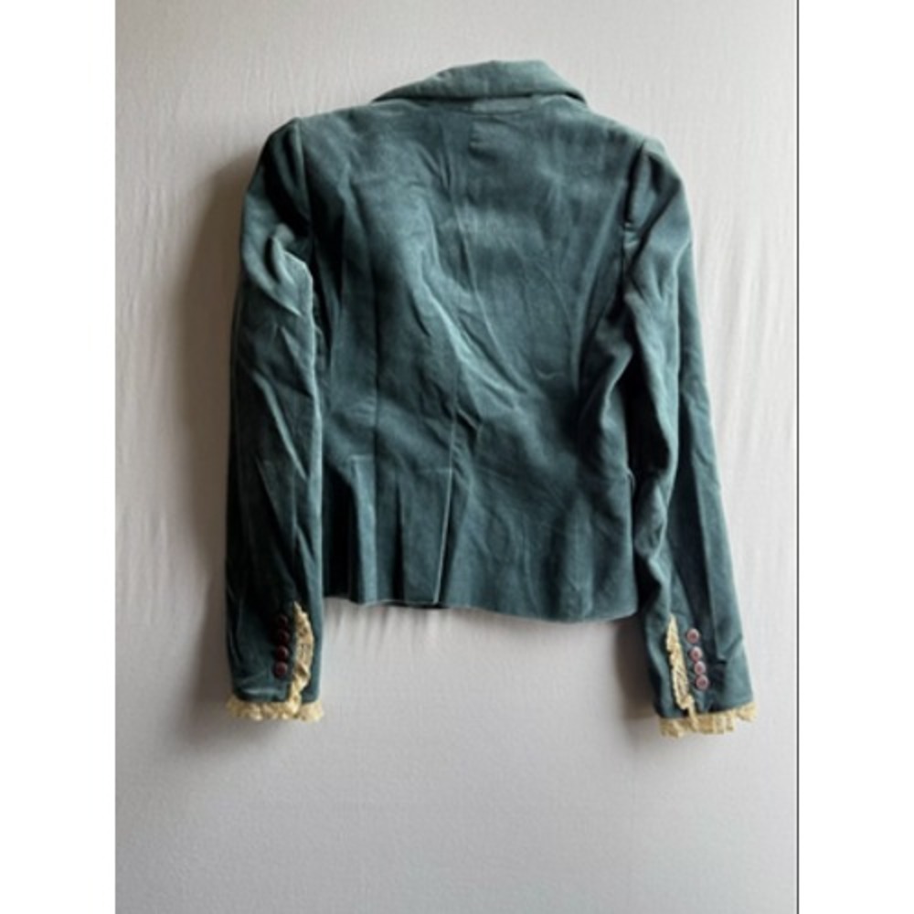 Juicy Couture Blazer Womens 2 Velvet Fitted Lace Cuffs USA 12371 Jacket - Picture 2 of 7
